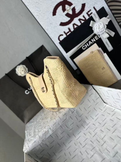 Chanel 2026 Shopping Bag 32cm Braided Raffia Woven Leather
