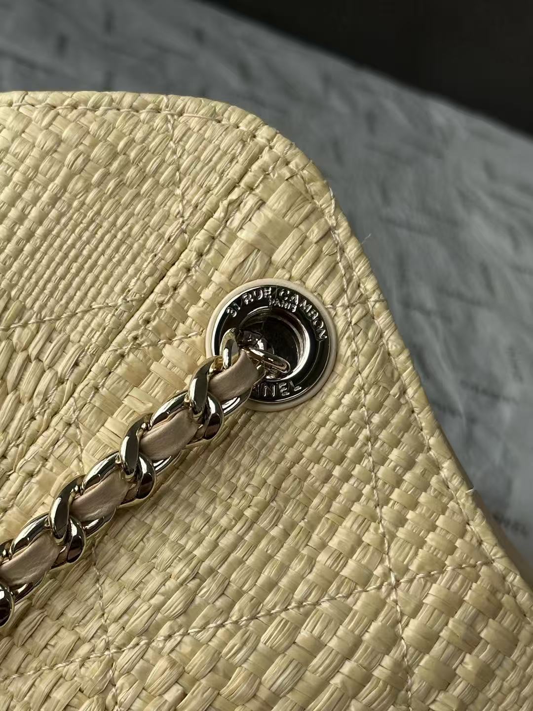 Chanel 2026 Shopping Bag 32cm Braided Raffia Woven Leather