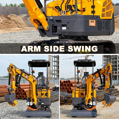 1.5-Ton Mini Excavator,13.5 HP , Briggs & Stratton Petrol Engine-MS15PRO