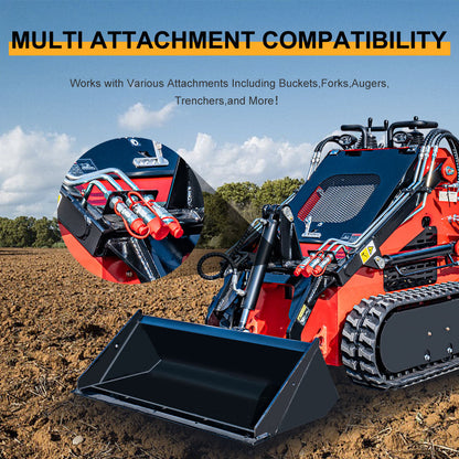 MS380 23 HP, 800 kg Stand-On Mini Skid Steer Loader for Sale