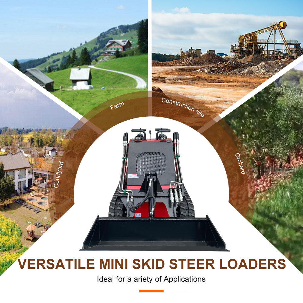 MS380 23 HP, 800 kg Stand-On Mini Skid Steer Loader for Sale