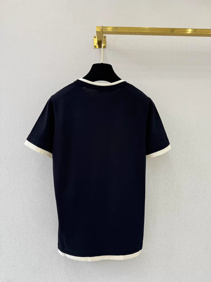 26ss Faux Two-Piece Patchwork T-Shirt