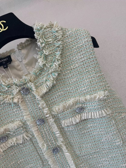 26ss Tweed Vest Dress