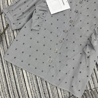 26ss Jacquard striped short-sleeved shirt