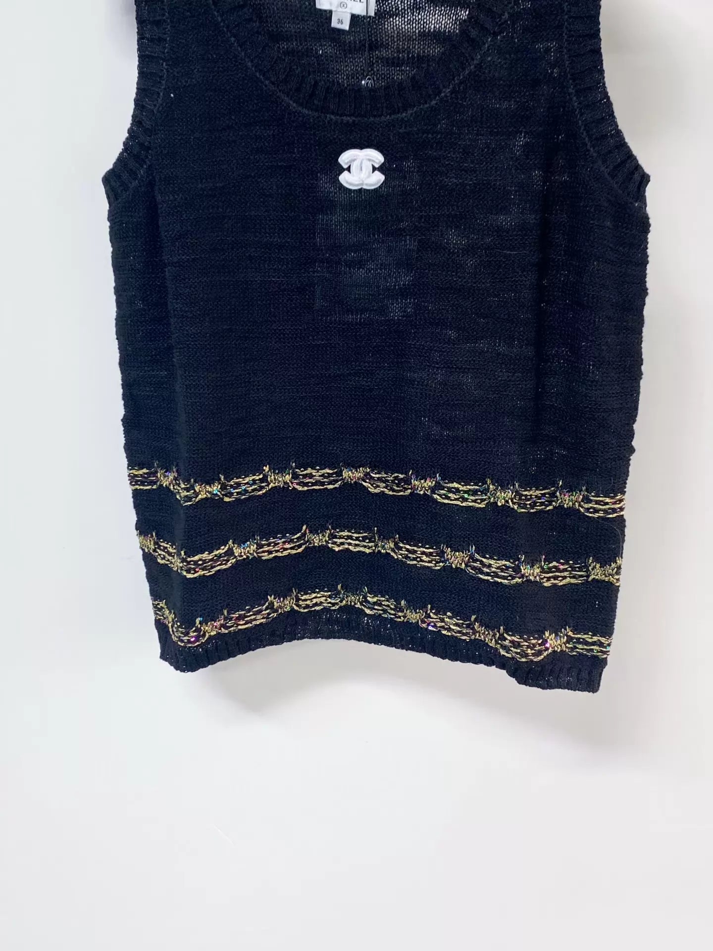 26ss Striped logo vest