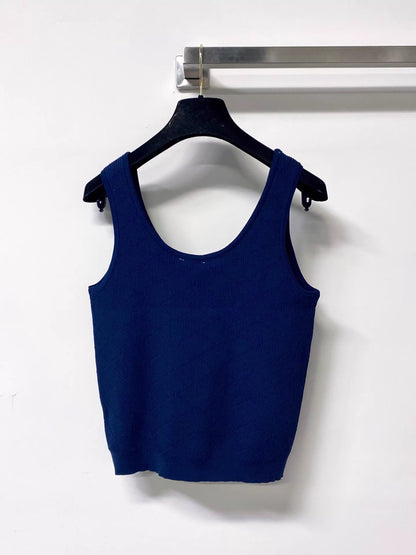26ss Embroidered logo vest