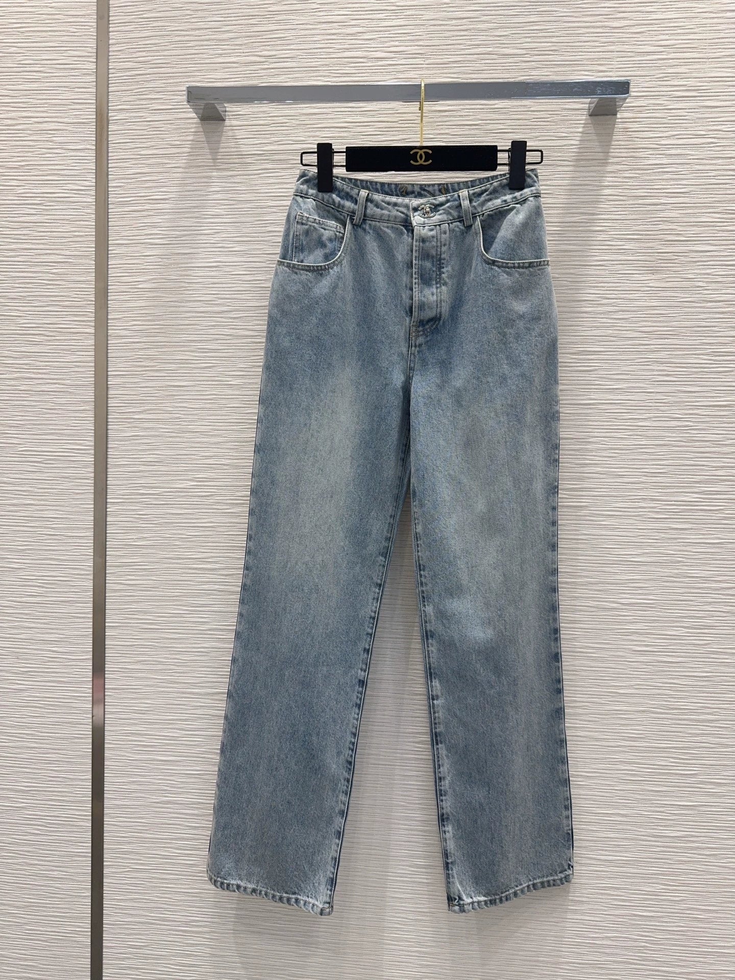 26ss Logo button jeans