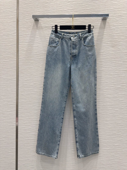 26ss Logo button jeans