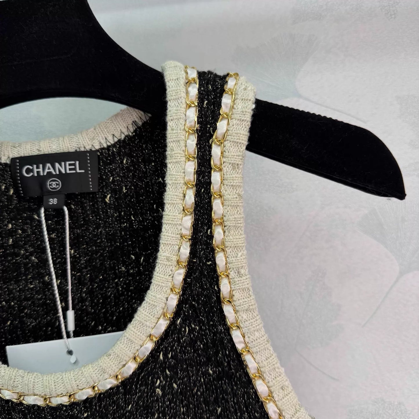 Black tweed blend vest