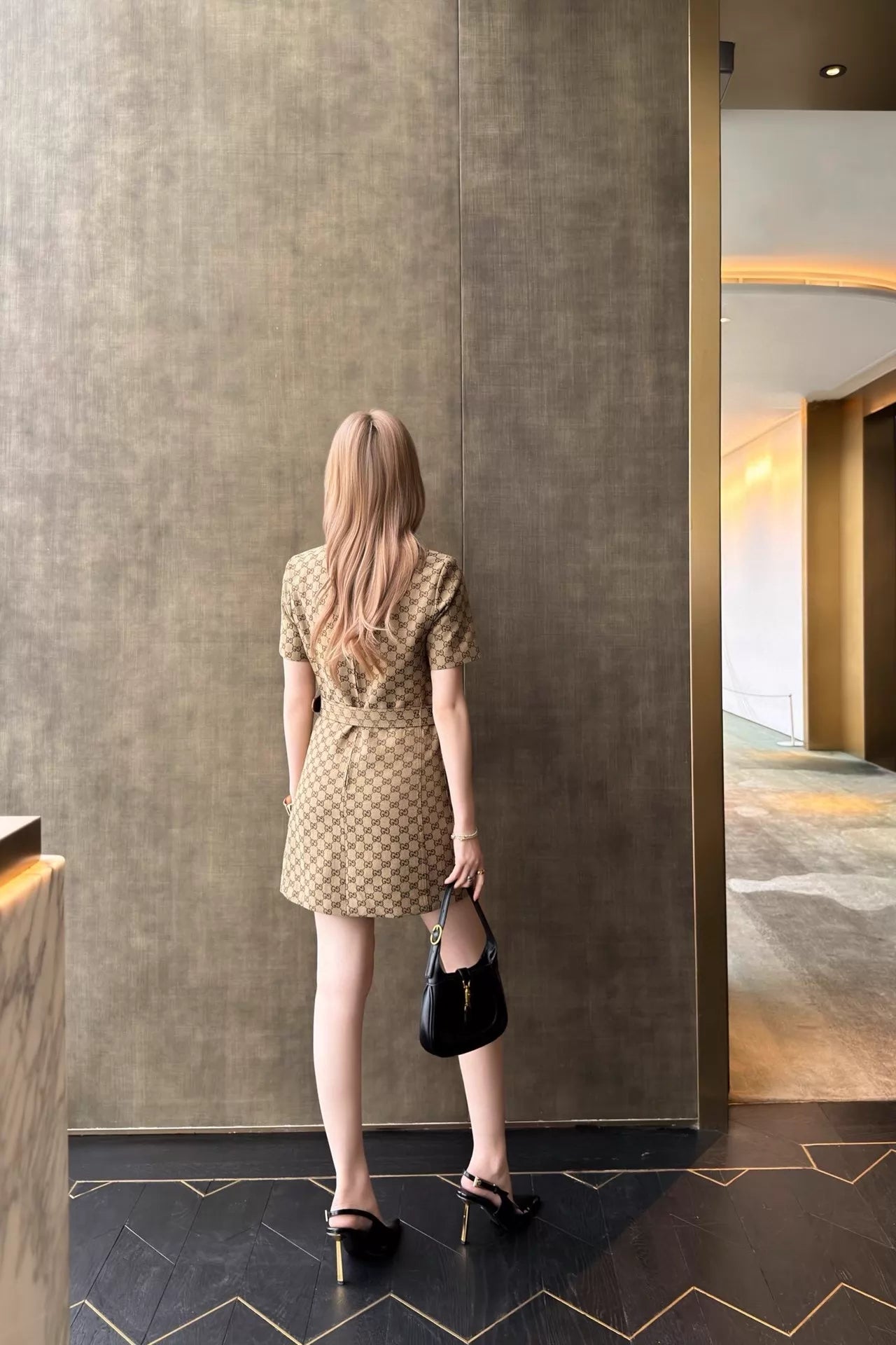 26ss Jacquard short-sleeved dress