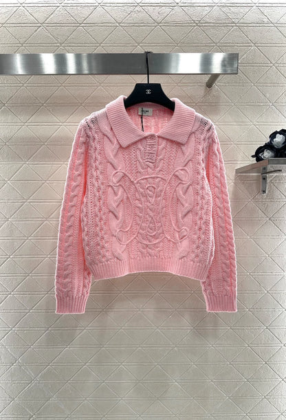 25fw Collar Knitted Top