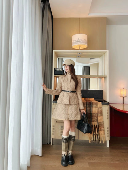 25fw Cotton padded short skirt