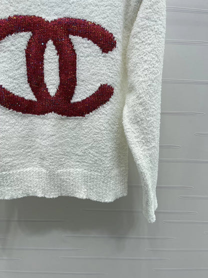 Crew Neck Letter Sweater