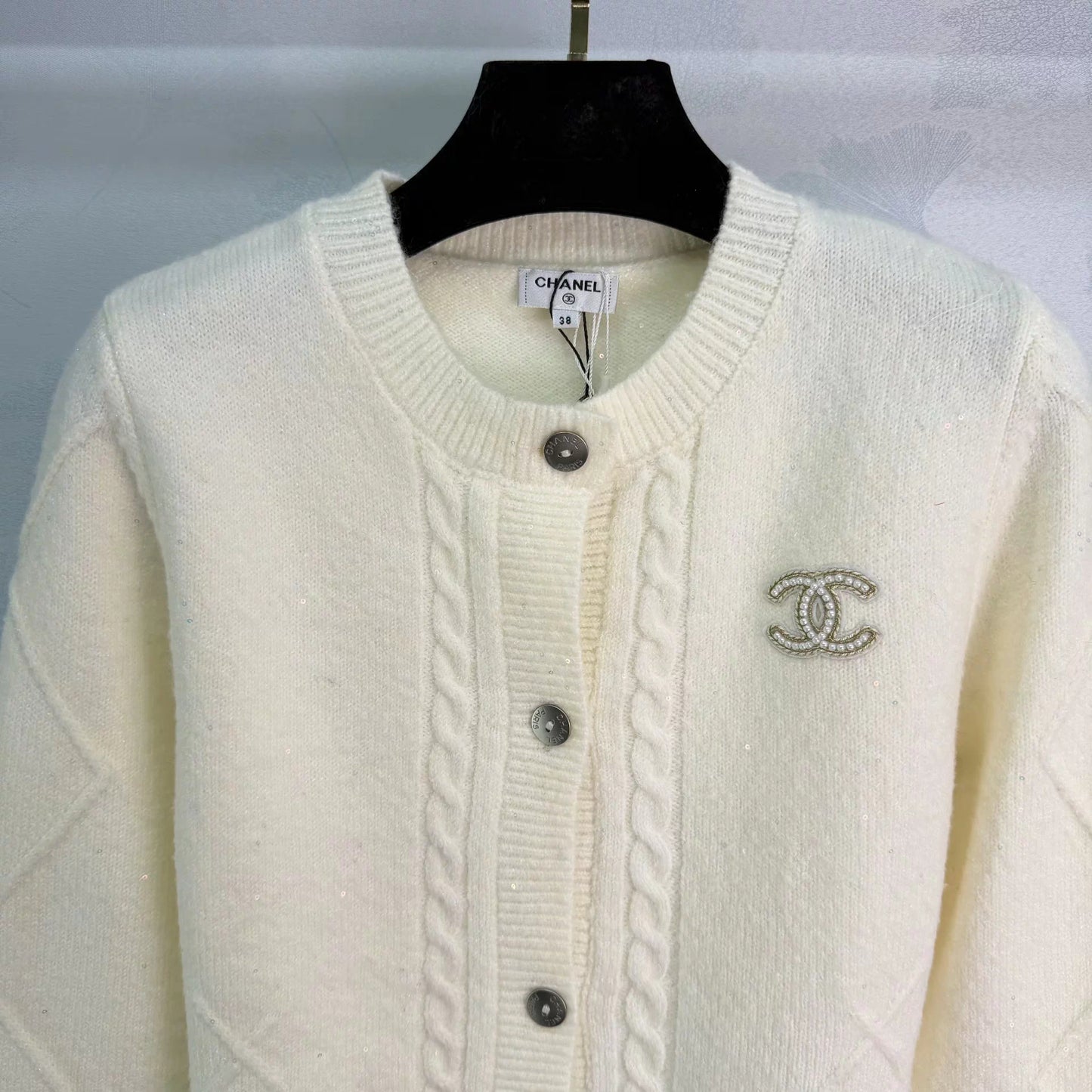 Cable-knit cardigan