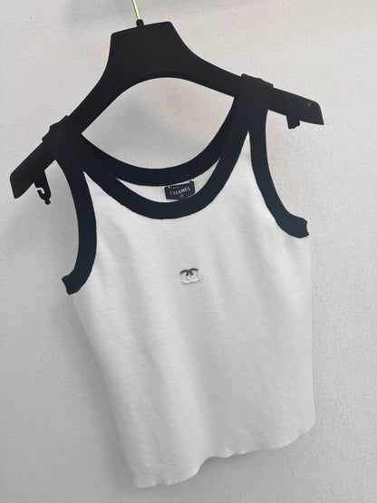 26ss Color-blocked Knitted Camisole