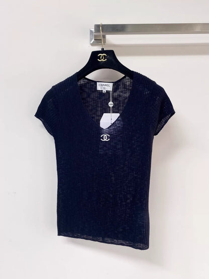 26ss V-neck Knit T-shirt