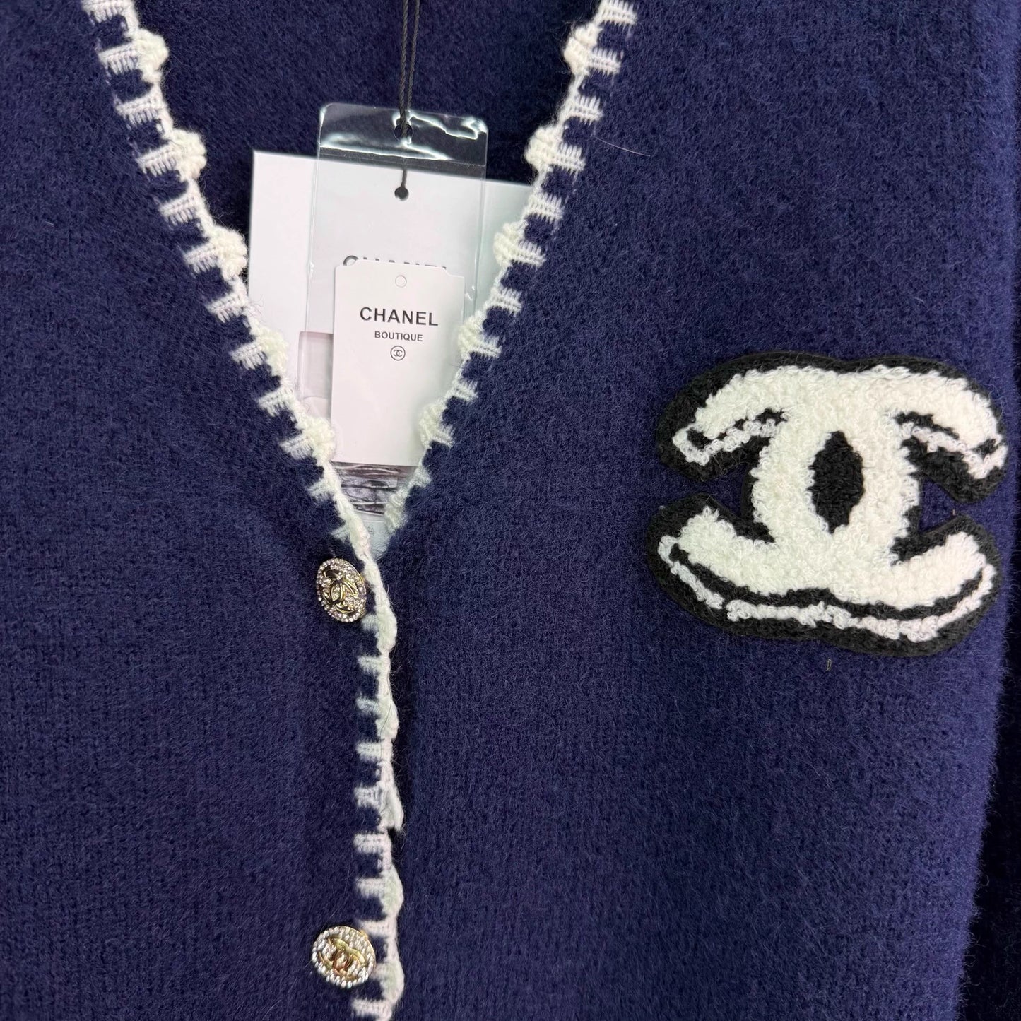 Knitted V-neck Cardigan