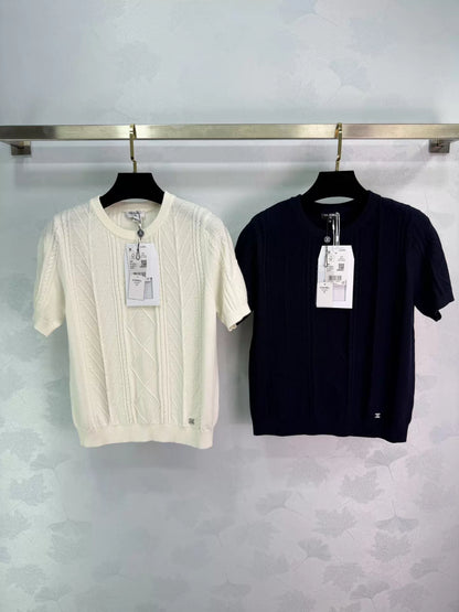 26ss Cable Knit T-Shirt