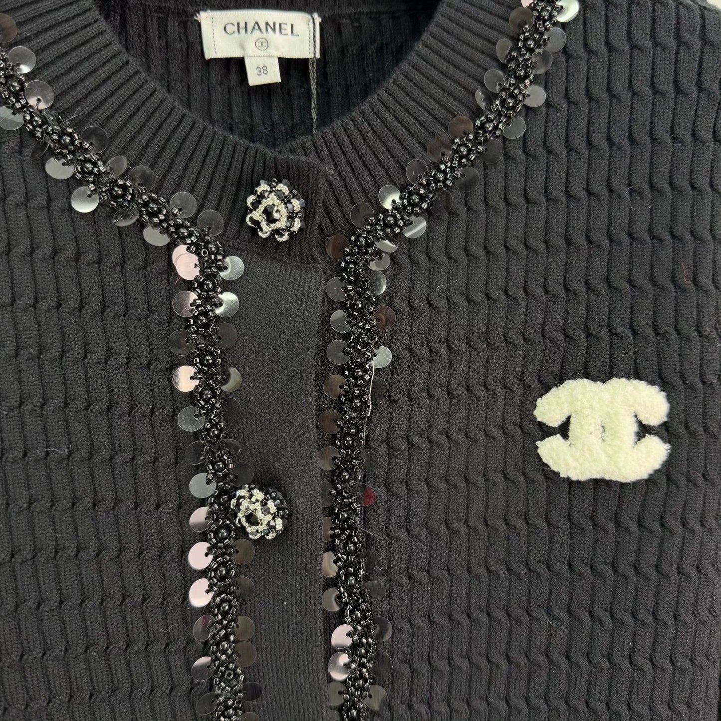 Sequined Knit Cardigan