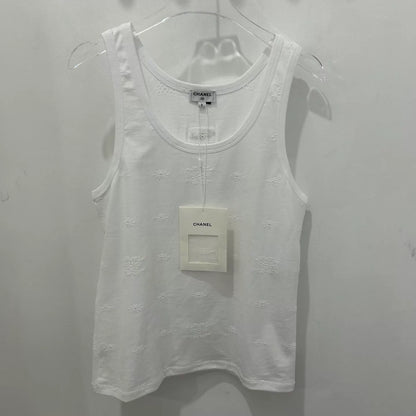 Openwork Floral Embroidery Vest