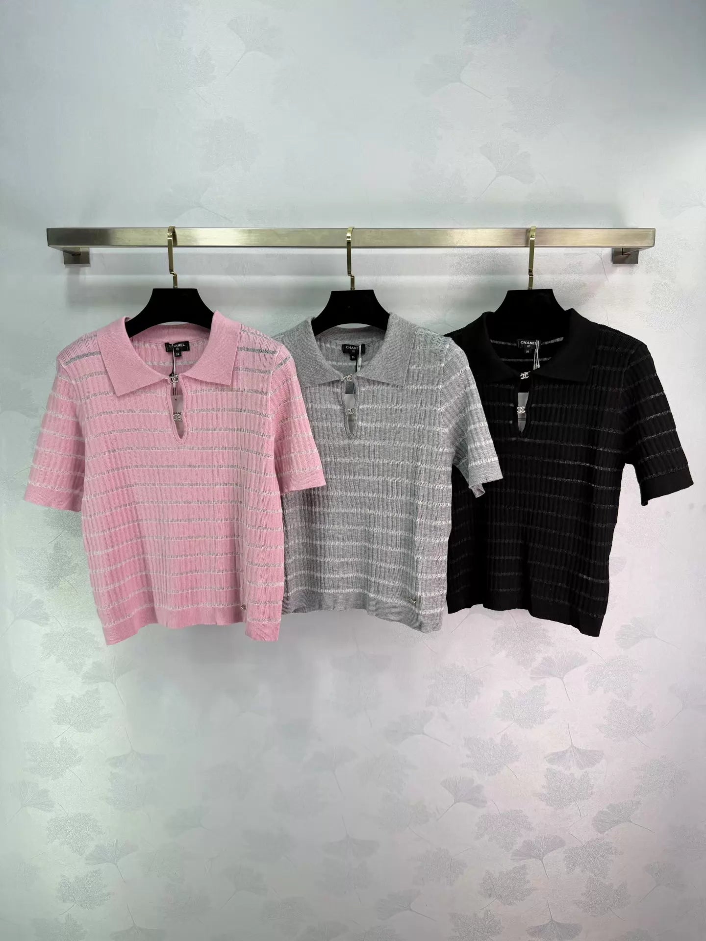 26ss Striped Knit Short-Sleeve T-Shirt