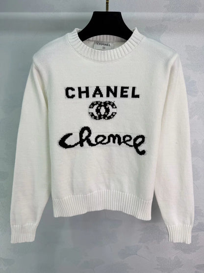 Letter Jacquard Sweater