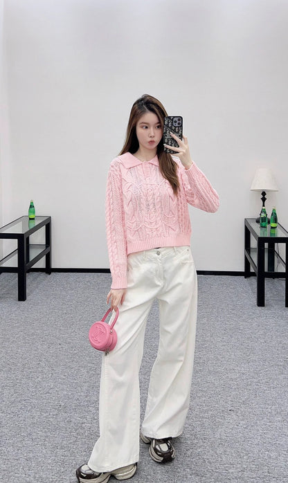 25fw Collar Knitted Top