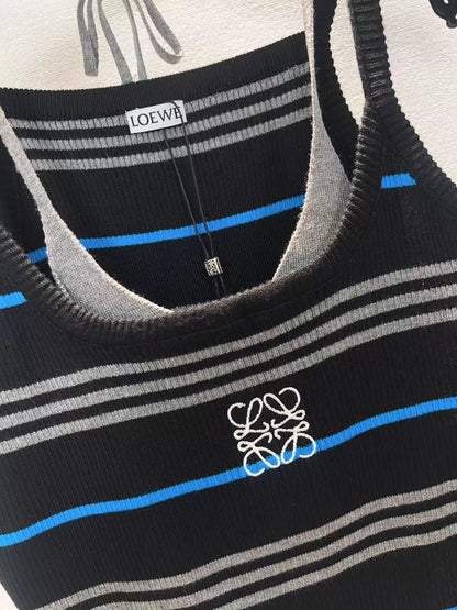 26ss Striped Ribbed Vest