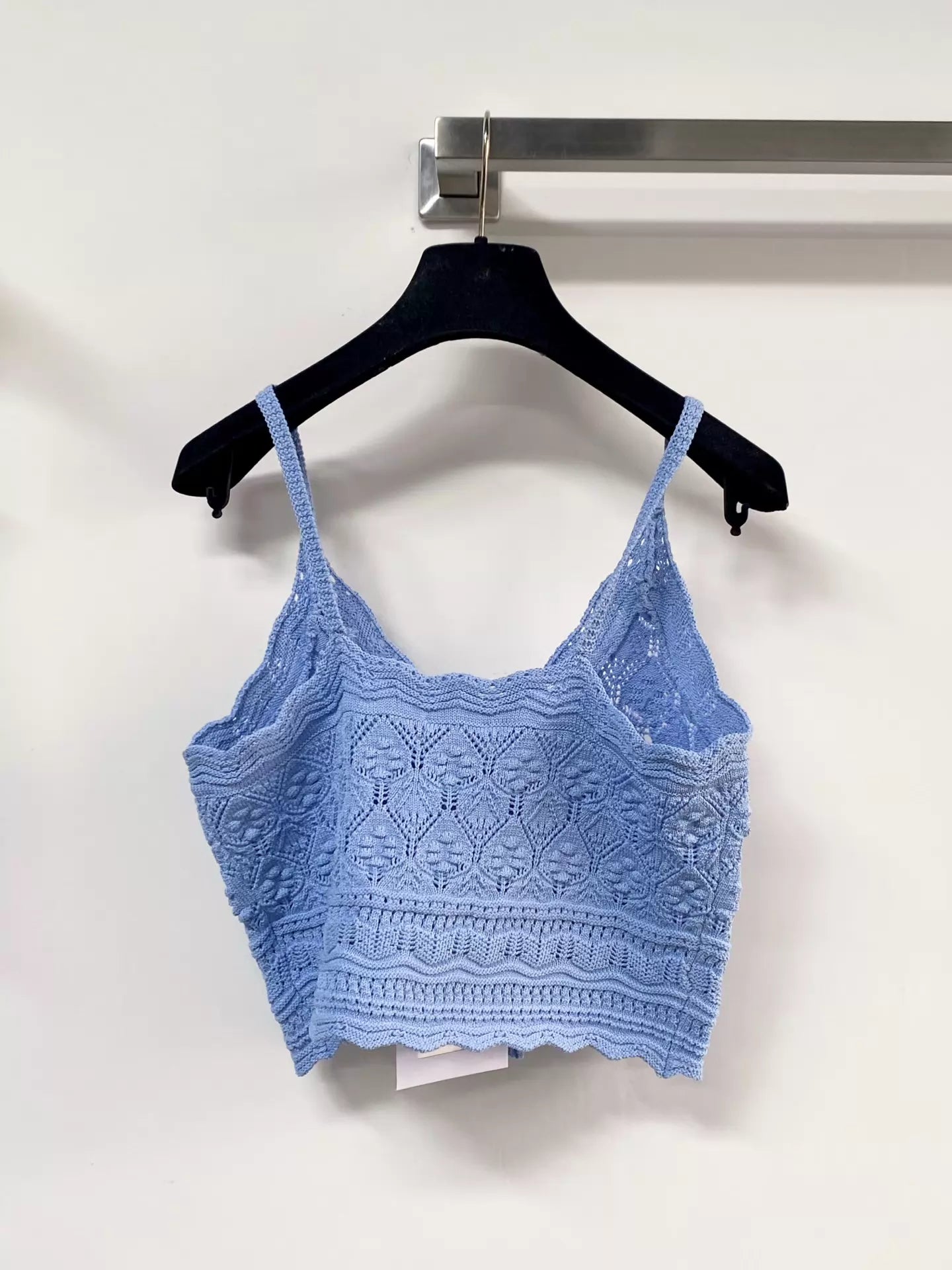 26ss Patterned openwork knitted vest