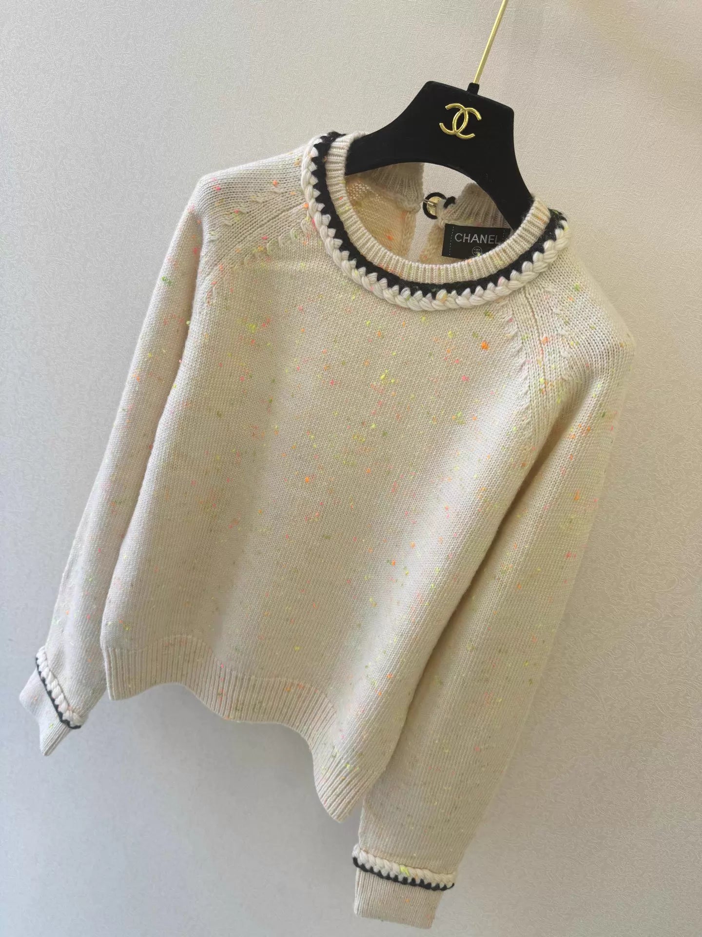 Jacquard Wool Knit Sweater