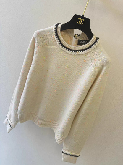 Jacquard Wool Knit Sweater