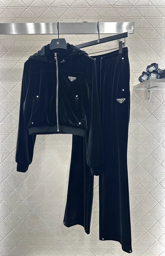 Detachable Hooded Velvet Suit
