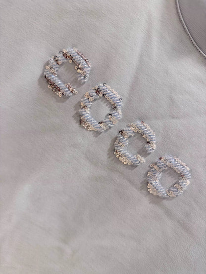 26ss Letter Beaded T-Shirt