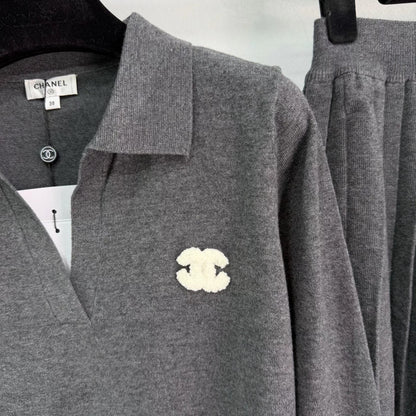 Preppy Style Knit Set
