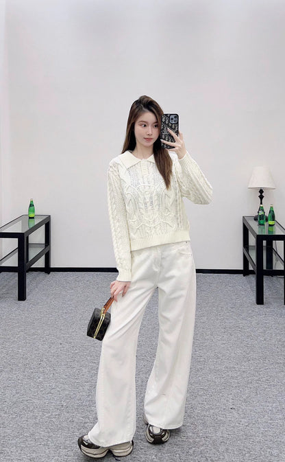25fw Collar Knitted Top