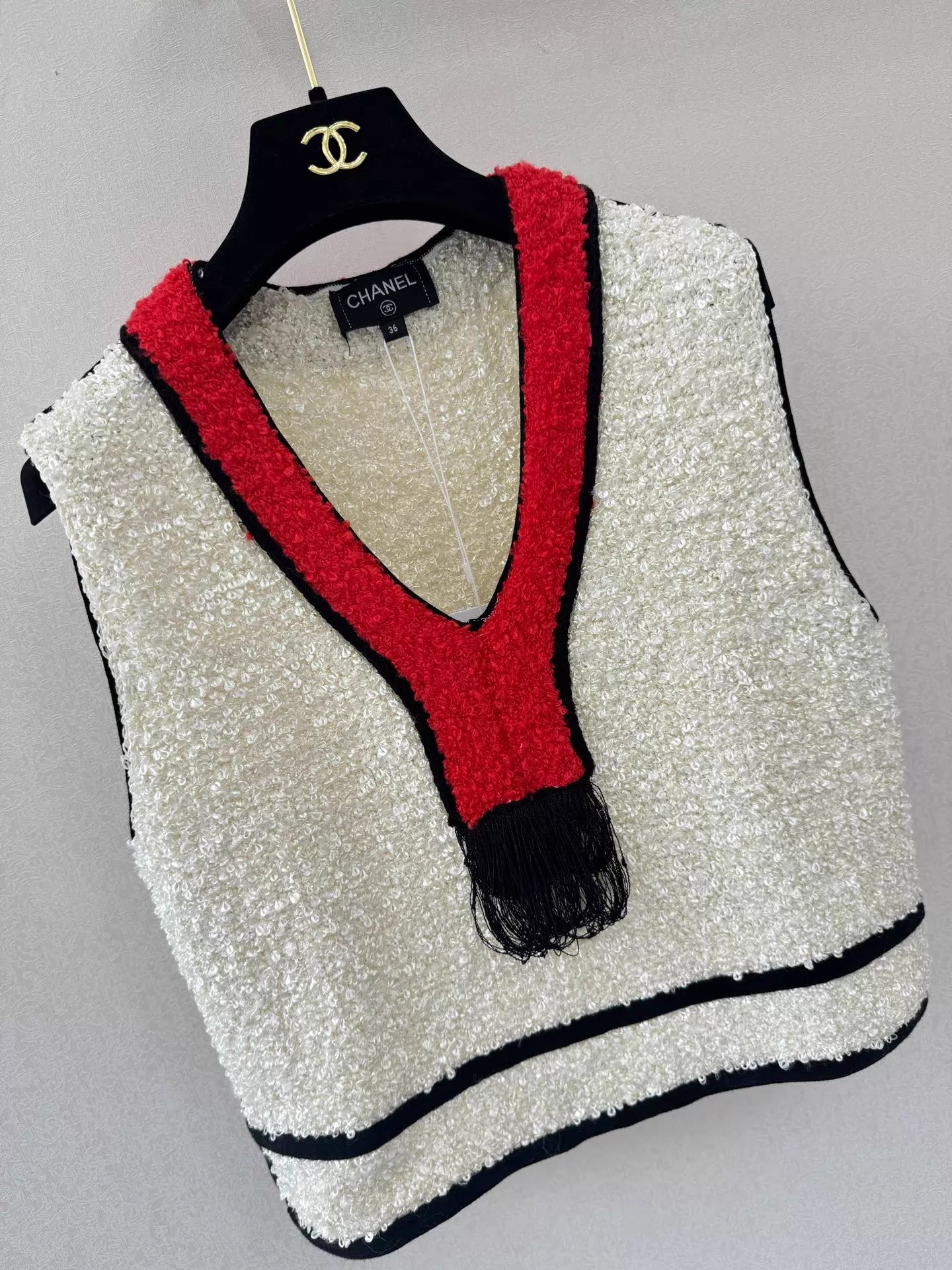 26ss V-neck knitted vest