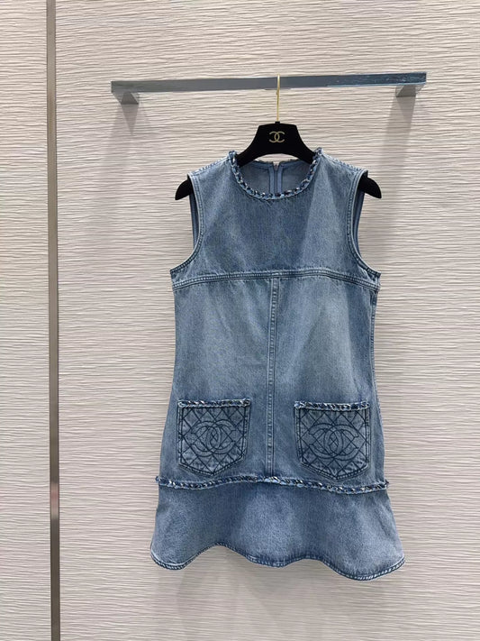 Denim vest dress