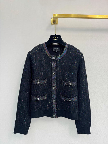Tweed Short Knit Cardigan