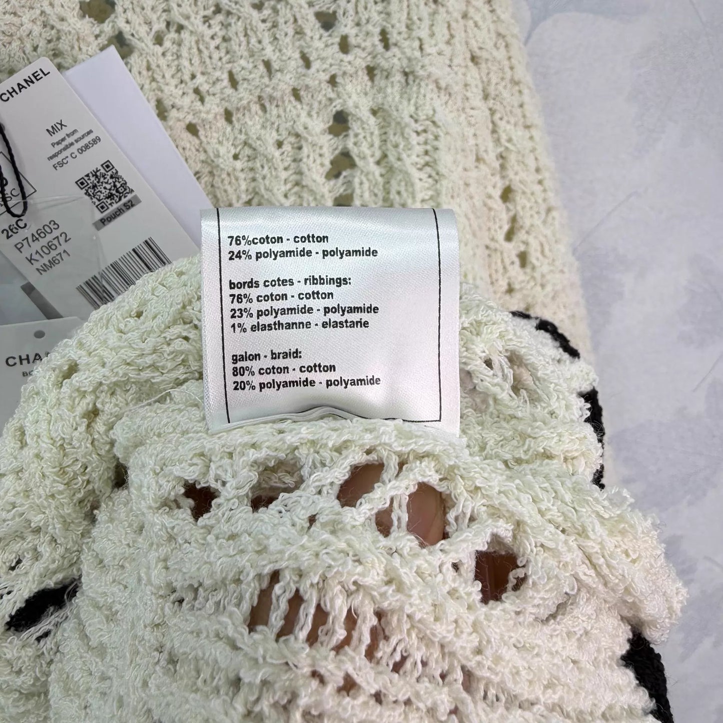 French-style crochet knit cardigan