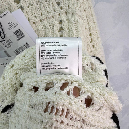 French-style crochet knit cardigan