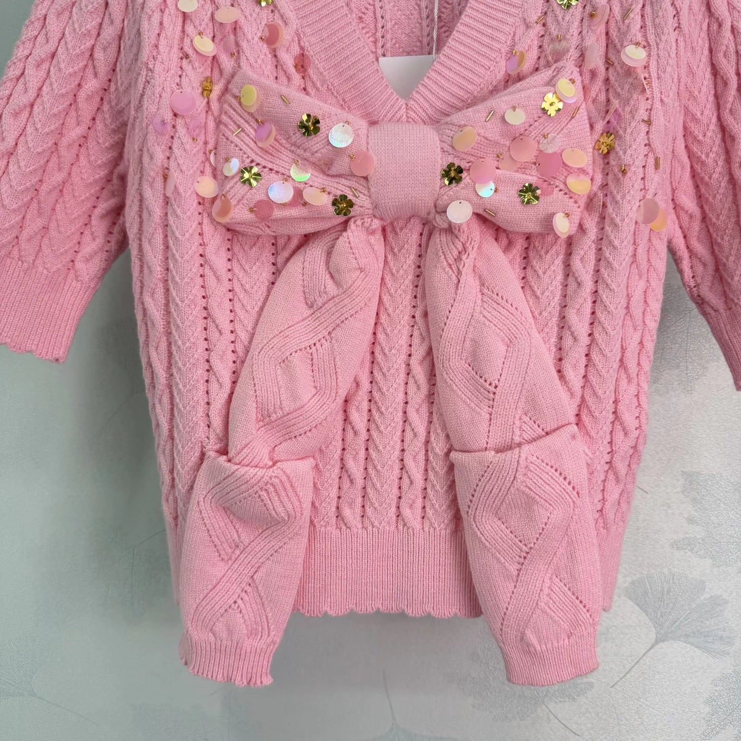 Bow-Tie Knit Sweater