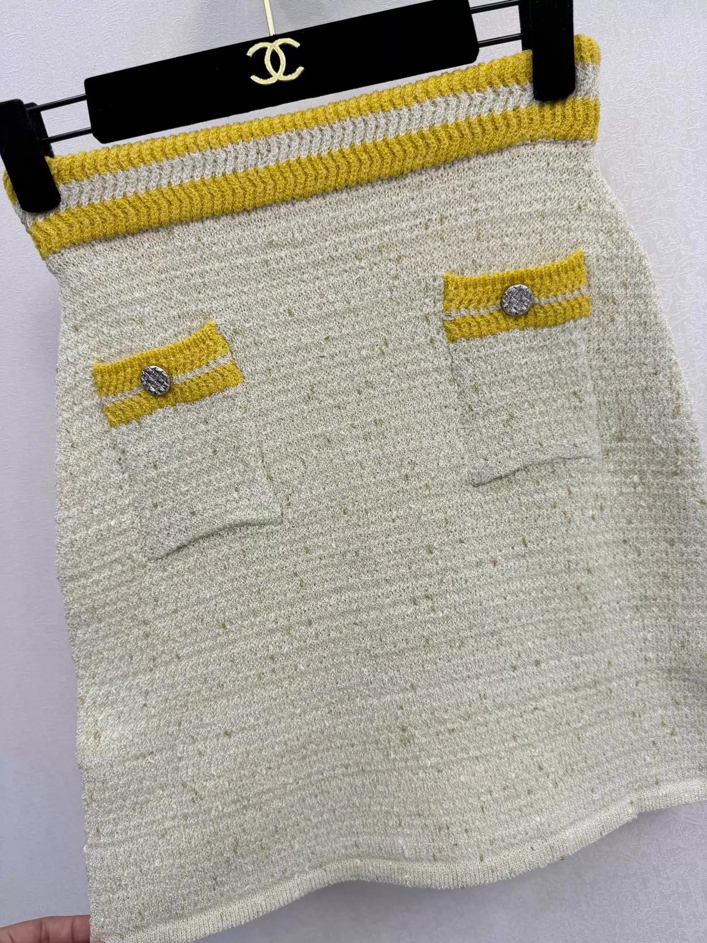 Tweed Color-Blocked Knit Set