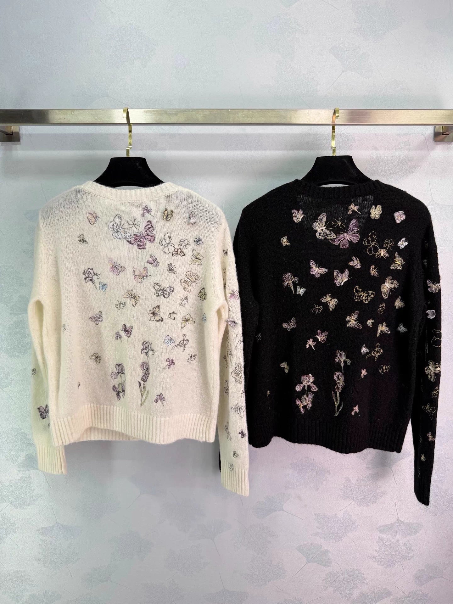 Butterfly Embroidered Knitted cardigan