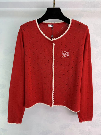 Color-blocked Knit Cardigan