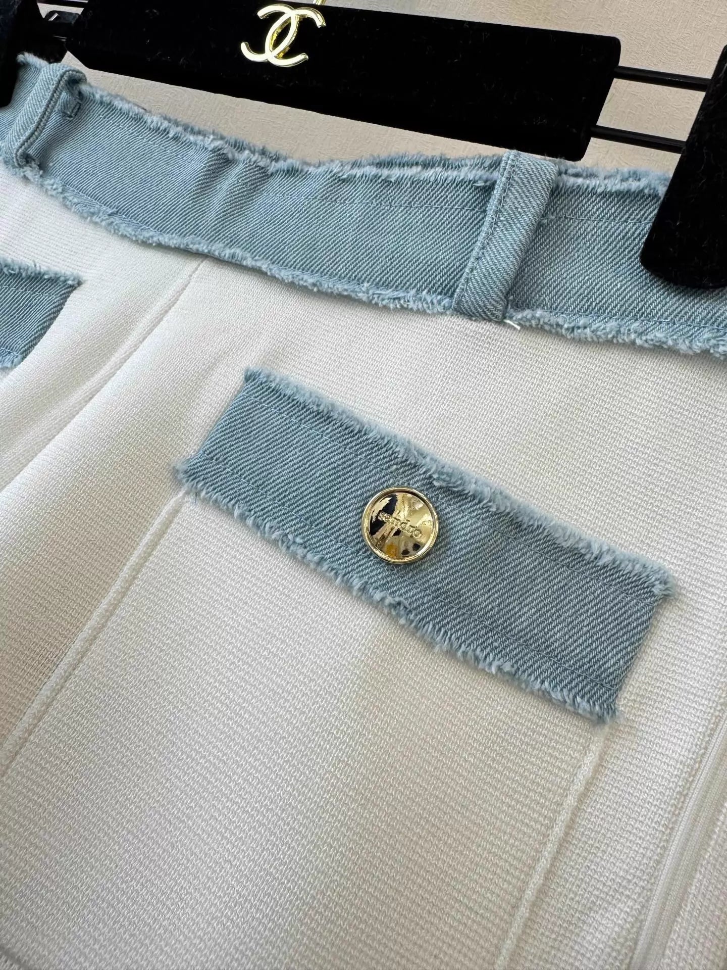 Patchwork Denim Shorts
