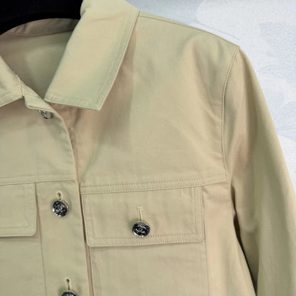 Workwear-style cropped jacket
