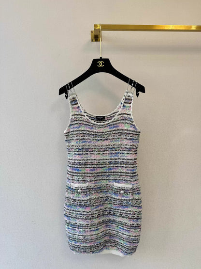 Tweed sleeveless dress