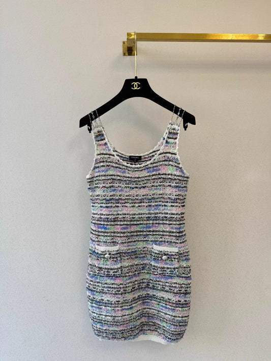 Tweed sleeveless dress