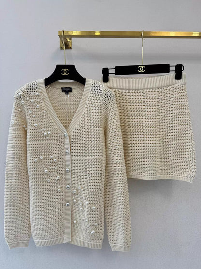Pearl Button Knit Set
