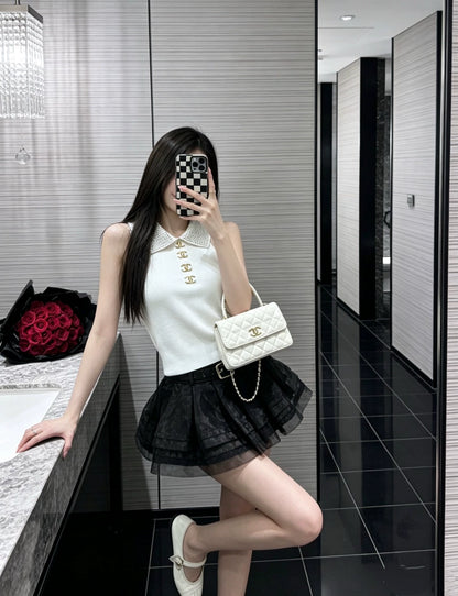 26ss Gold button vest